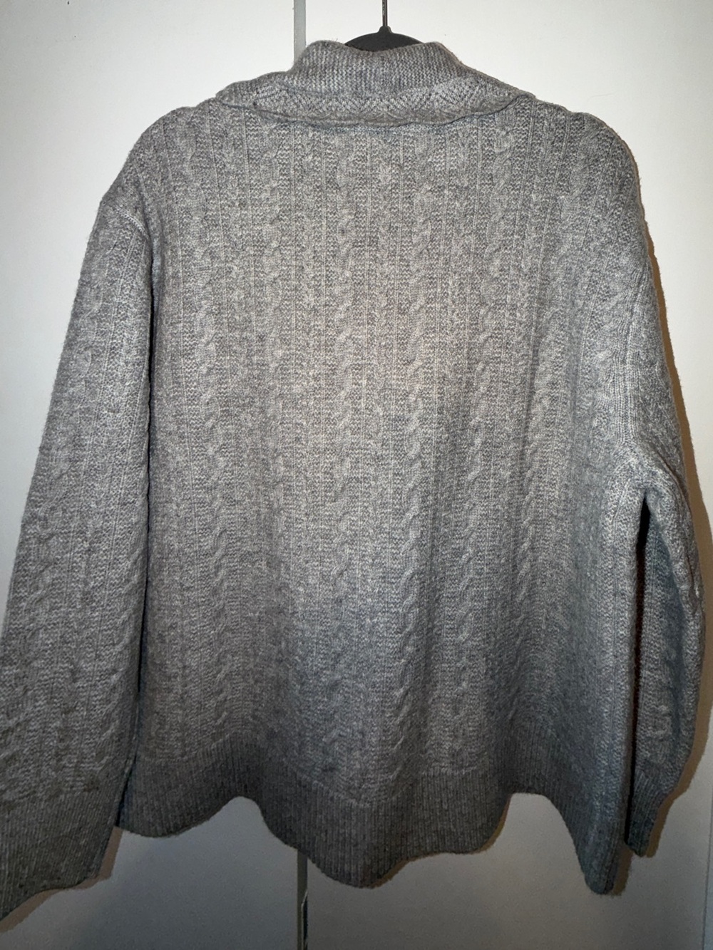Joie Gray Cable Knit Cardigan Velvet Ribbon Bows - Picture 4 of 4